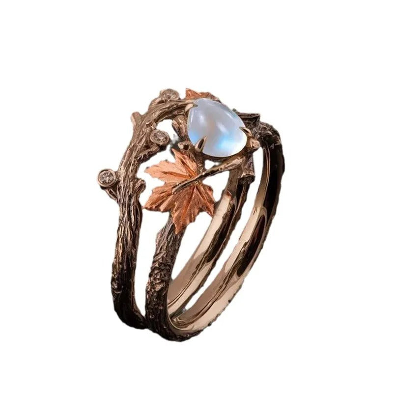 Ysia – Bague Pierre de Lune au Style Naturel