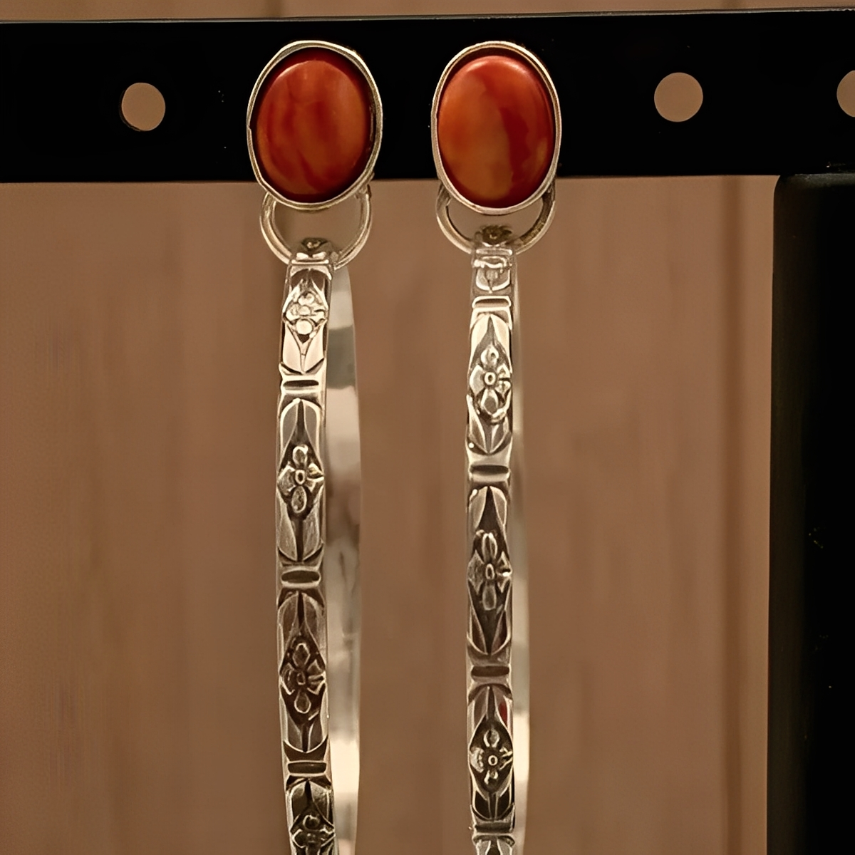 Selene – Boucles d’Oreilles Bohèmes Vintage en Onyx