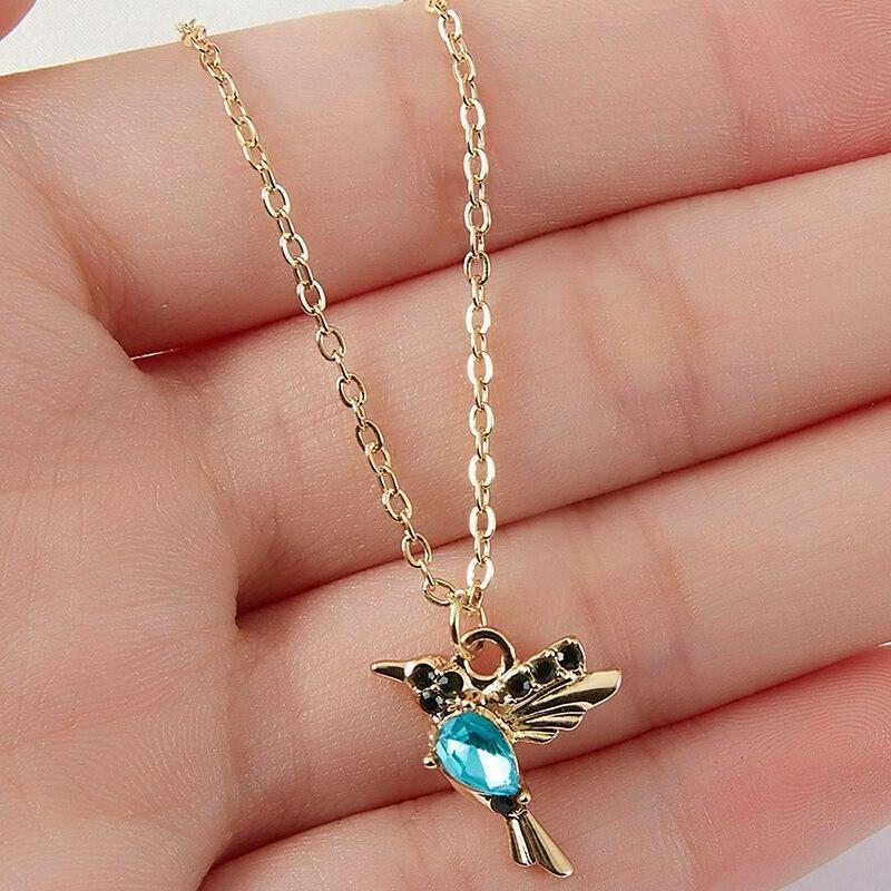 Jada – Collier Colibri en Émail & Zirconium
