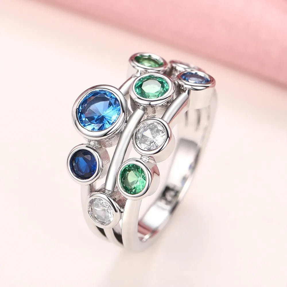 Nerina – Bague Océan et Cristaux d’Autrefois