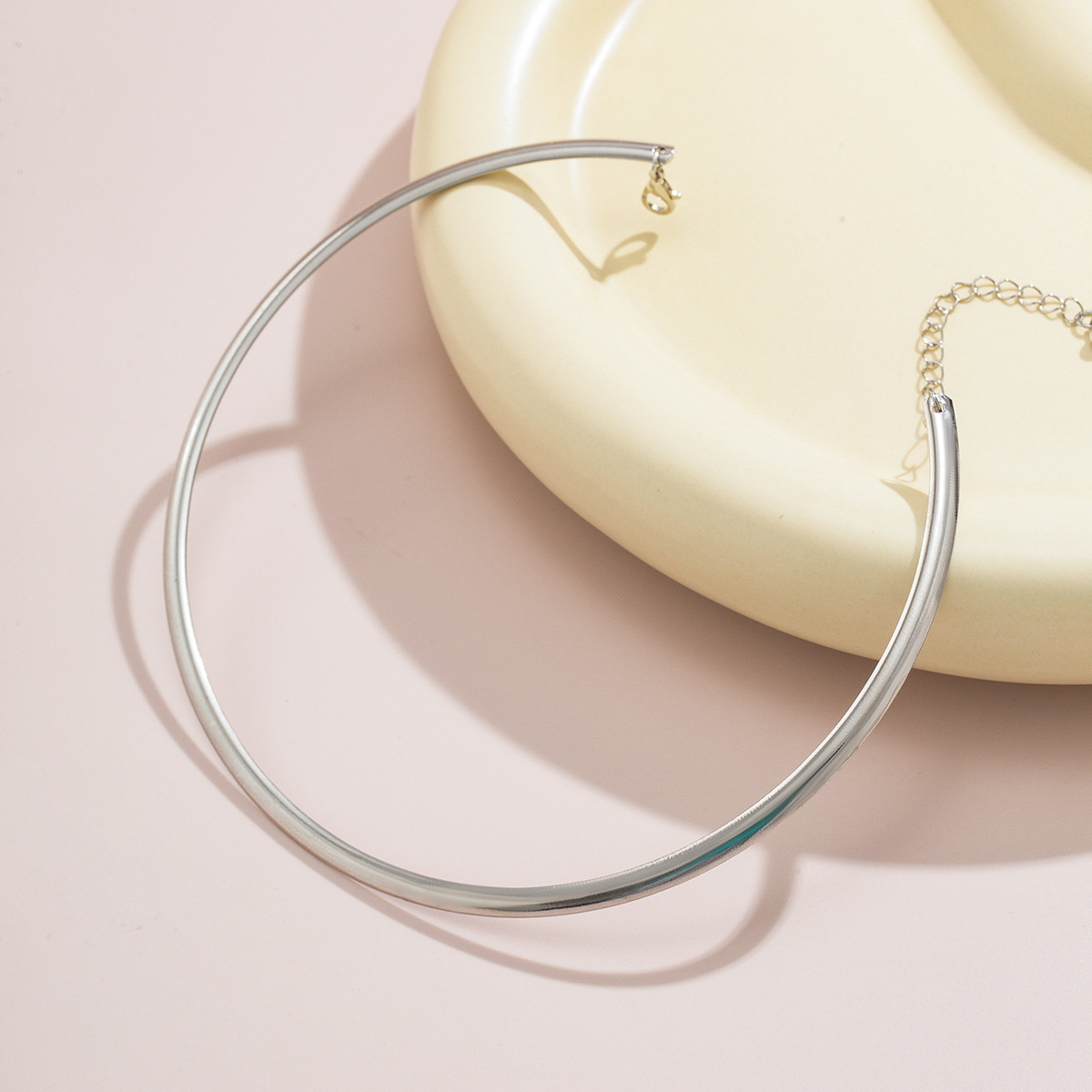 Collier Clavicule Anneau - Choker Fin avec Anneau