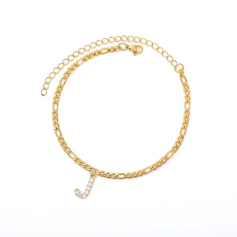 Bracelet de cheville Love Initial - Avec votre initiale