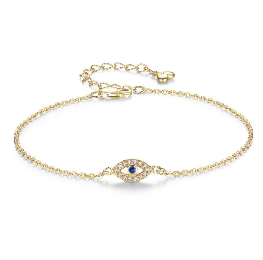Bracelet Maillons Doré Œil Maléfique