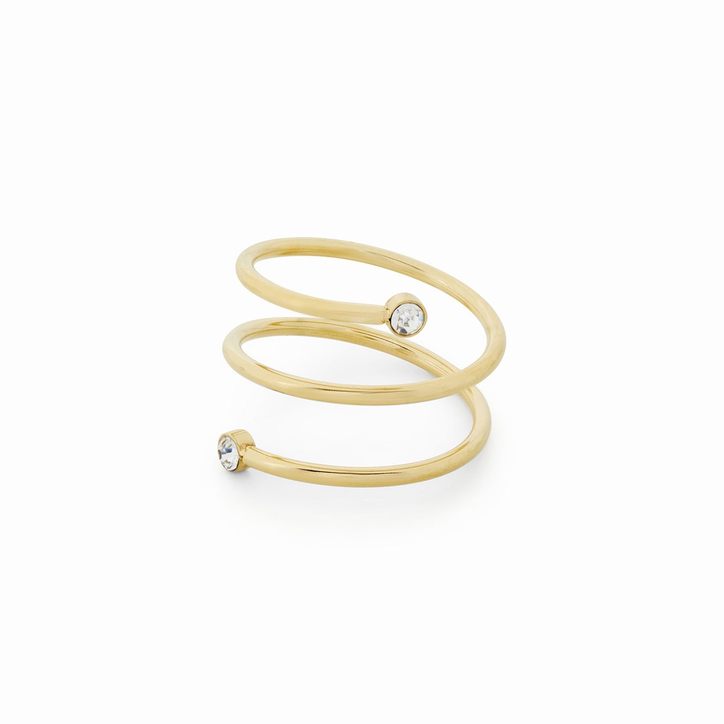 Riza – Bague Spirale Ornée de Pierre