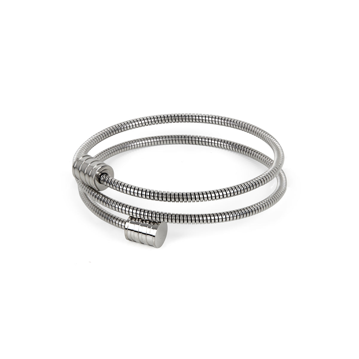 Ella – Bracelet Jonc Torsadé Argenté