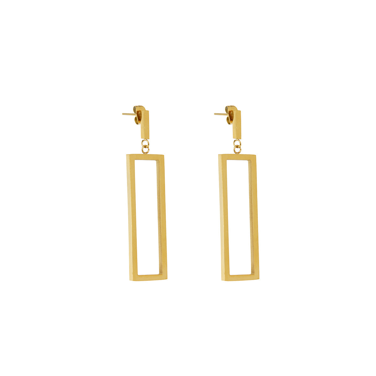 Joie – Boucles Pendantes Rectangles Minimalistes