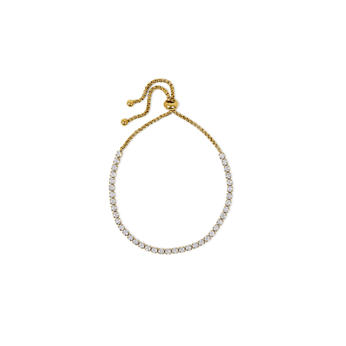 Alina – Bracelet Chaîne Tennis Doré