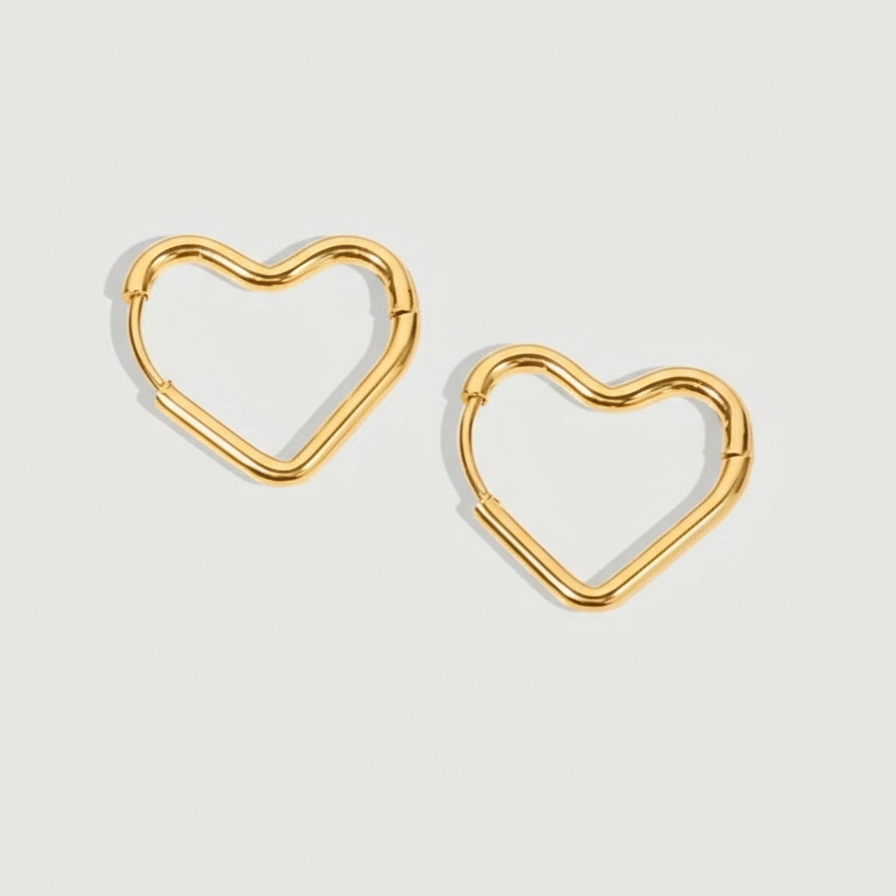 Ayesha – Boucles d’Oreilles Lune Dorées