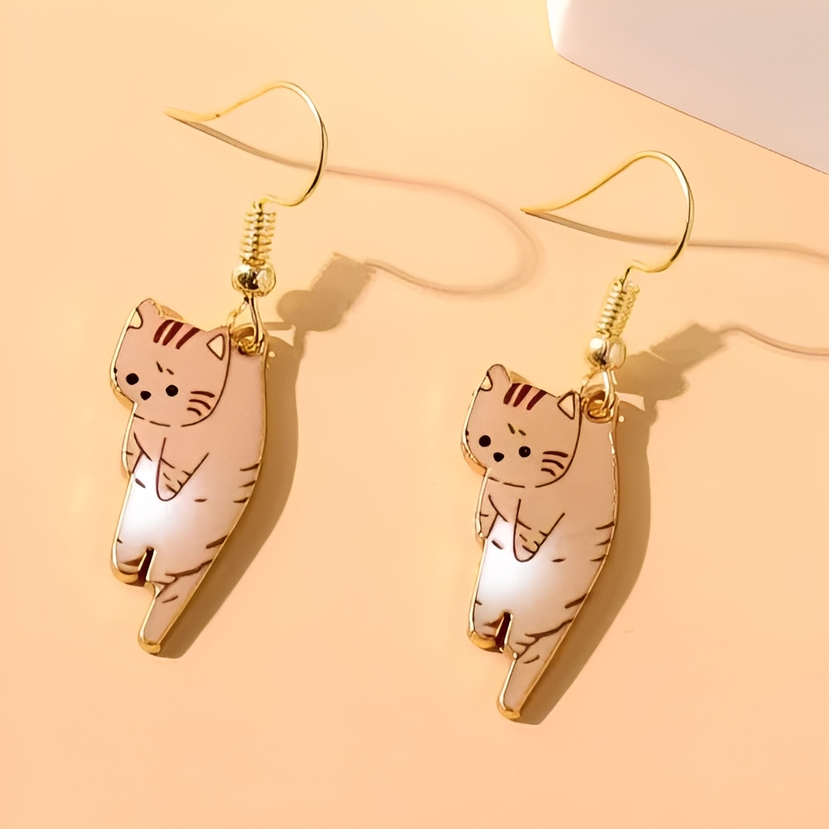 Kate – Boucles d'Oreilles Danglantes Chat