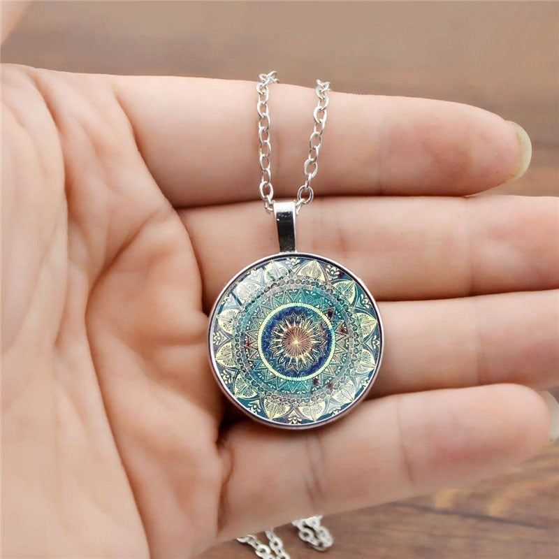 Indira – Collier Harmonie Mandala Bleu