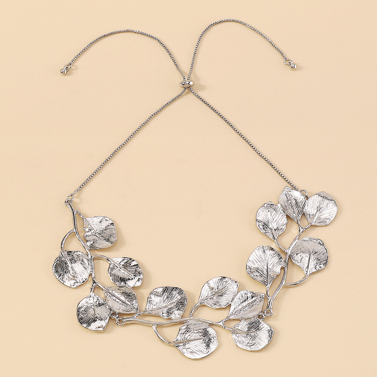 Golden Leaf - Collier vintage en feuille de figuier