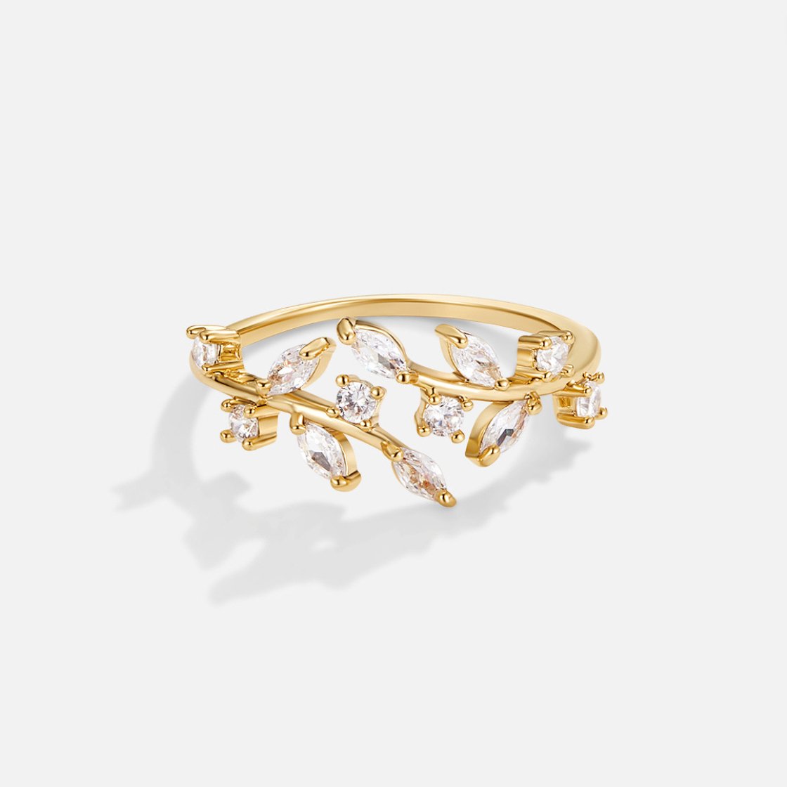 Aretha – Bague Liane Cristal en Or 18K