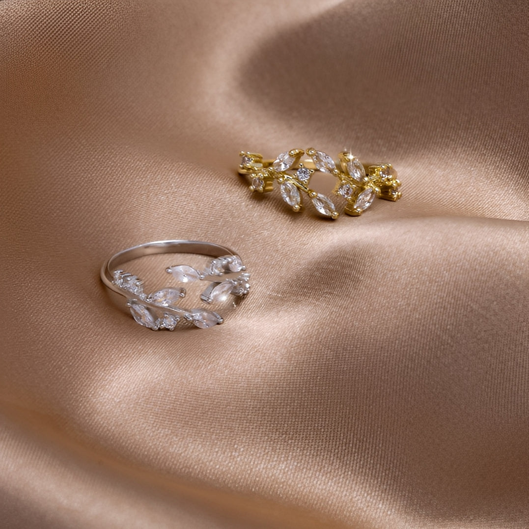 Aretha – Bague Liane Cristal en Or 18K