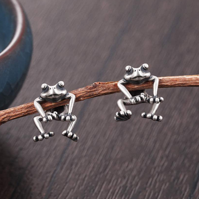 Joli grenouille flottante - Boucles d'oreilles mini grenouille