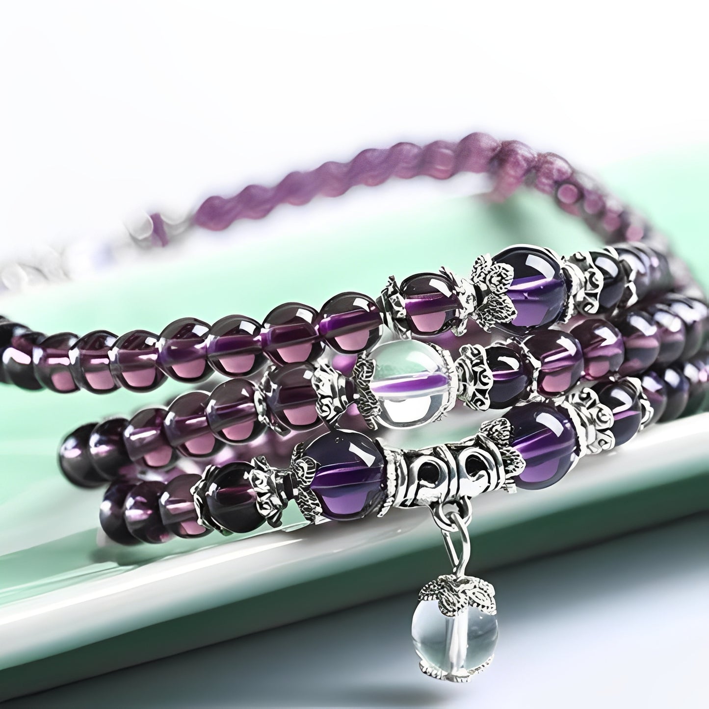 Mia – Bracelet & Collier Spirituel Améthyste