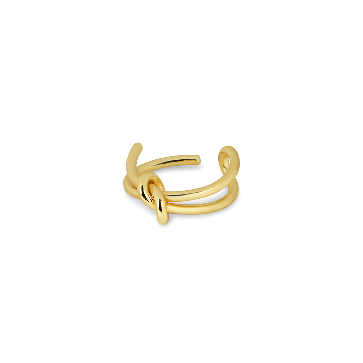 Thalia – Bague Ajustable Entrelacée Dorée