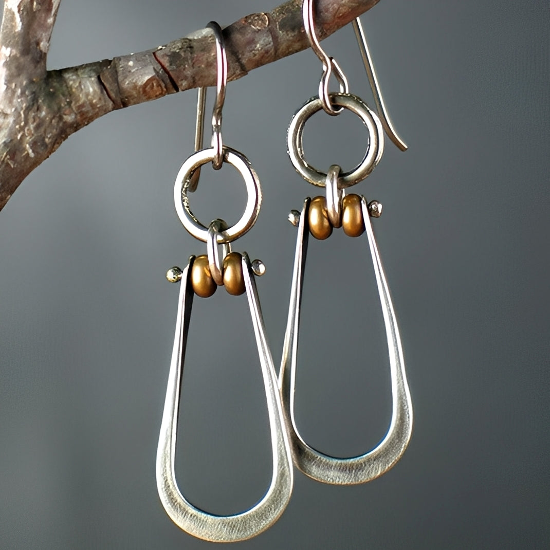 Ylva – Boucles d'oreilles Boho Pendantes en Argent