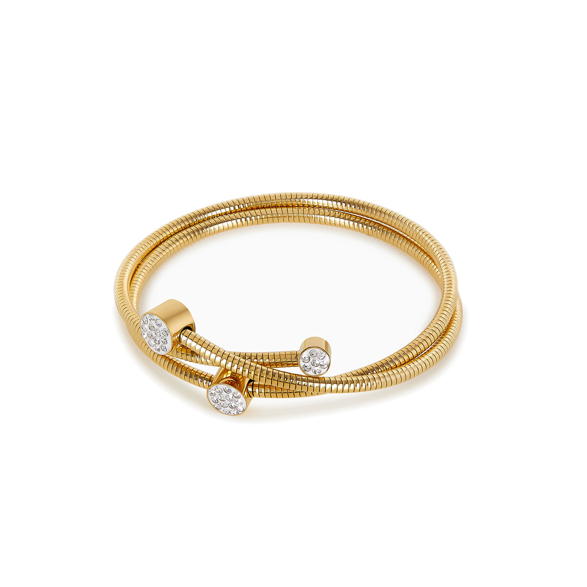 Yani – Bracelet Jonc Torsadé Orné de Pierres