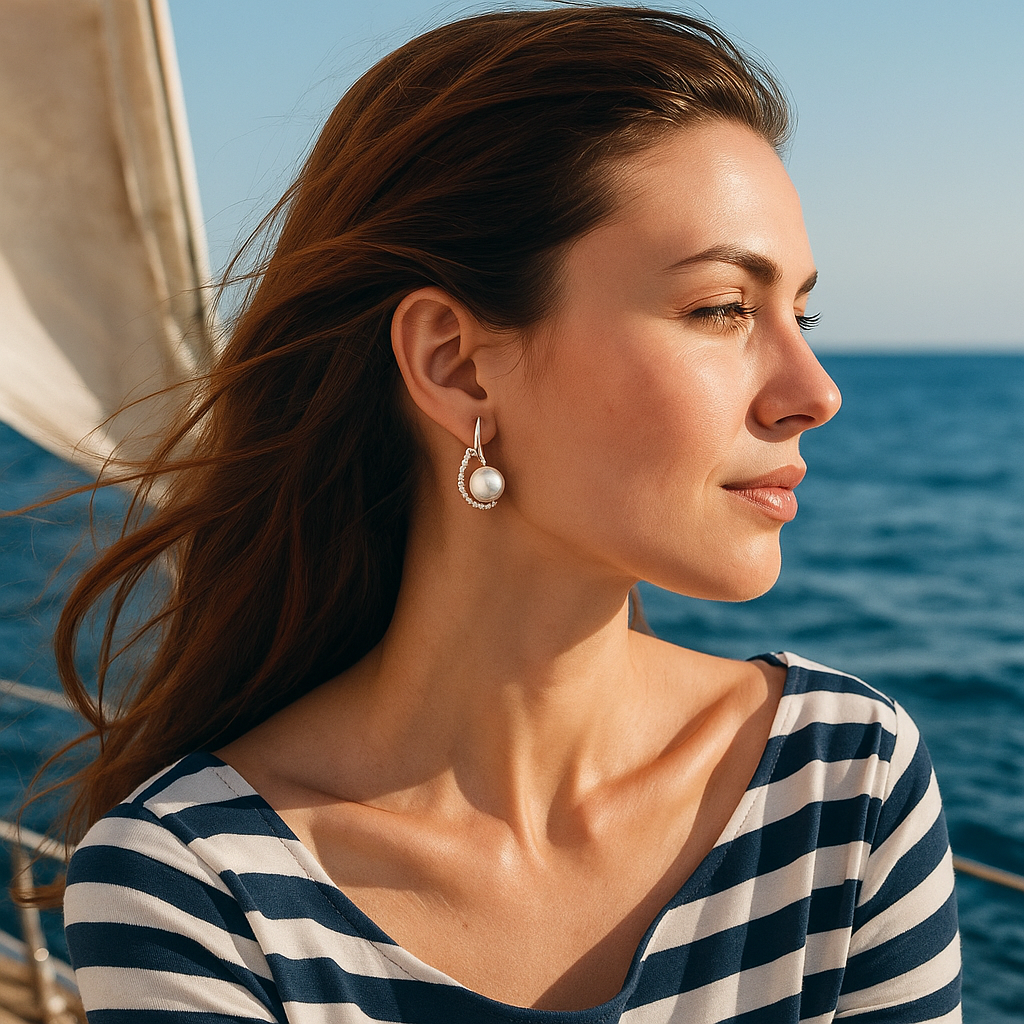 Bea – Boucles d'Oreilles Perle