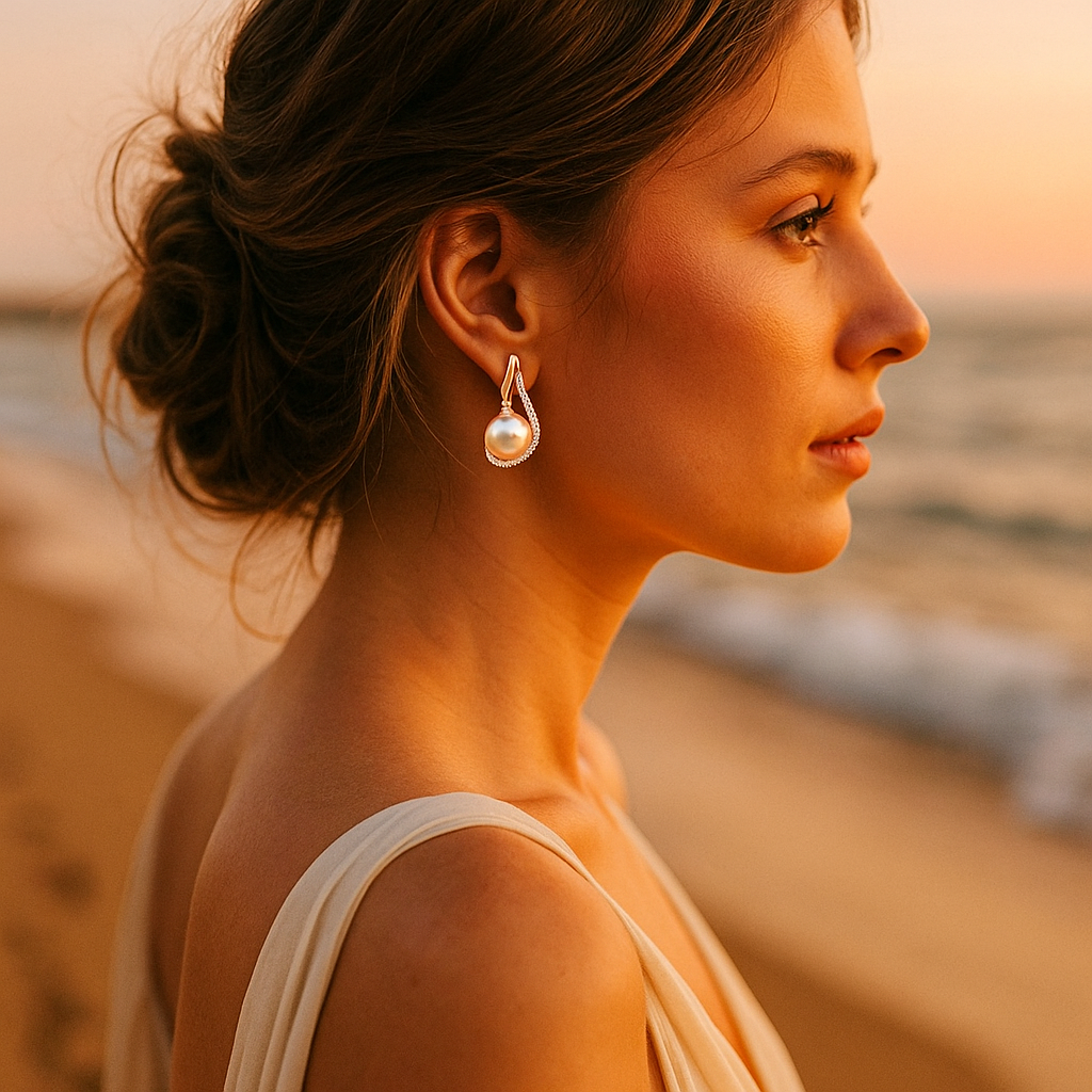 Bea – Boucles d'Oreilles Perle