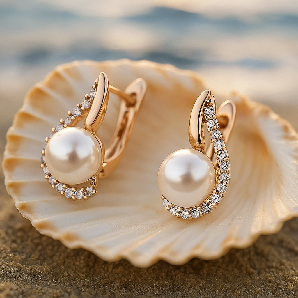 Bea – Boucles d'Oreilles Perle