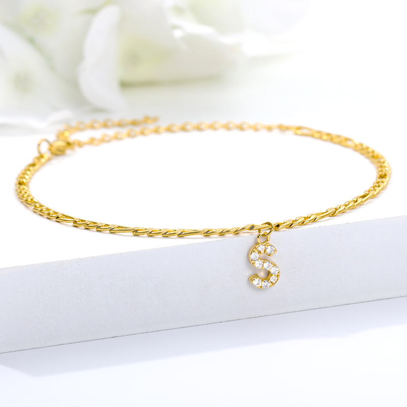 Bracelet de cheville Love Initial - Avec votre initiale