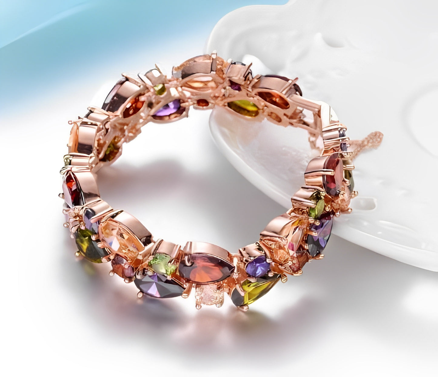 Cherilyn – Bracelet Multicolore en Or Rose