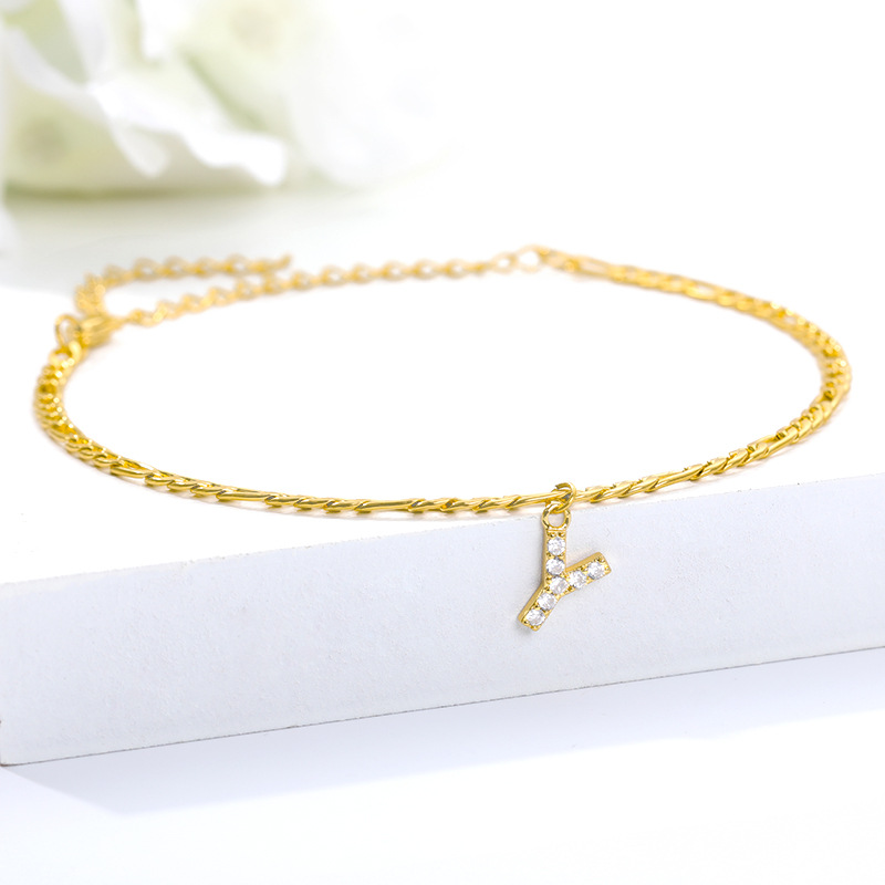 Bracelet de cheville Love Initial - Avec votre initiale
