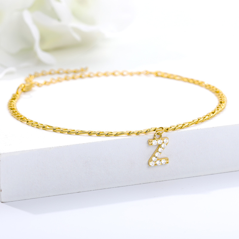 Bracelet de cheville Love Initial - Avec votre initiale