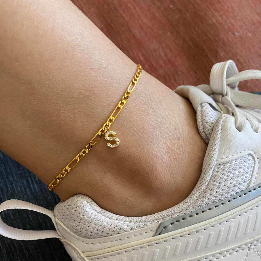 Bracelet de cheville Love Initial - Avec votre initiale