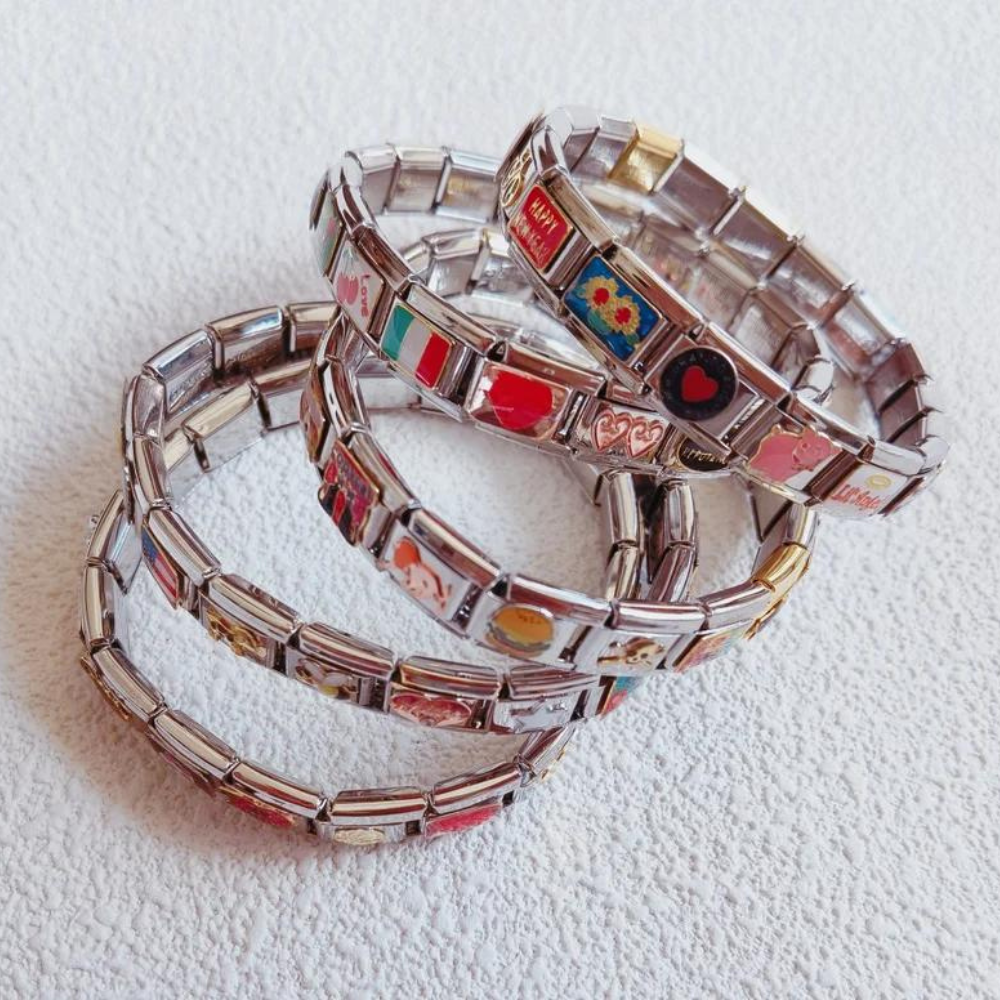 Bracelet Charme Italien - Bracelet Surprise avec 18 Charms