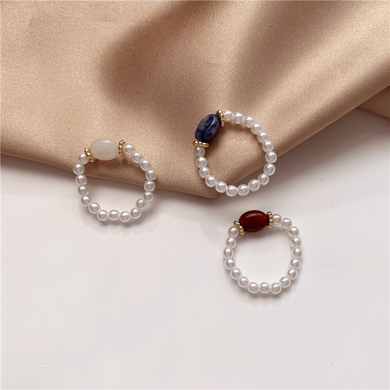 Steinperle - Bague vintage en perles