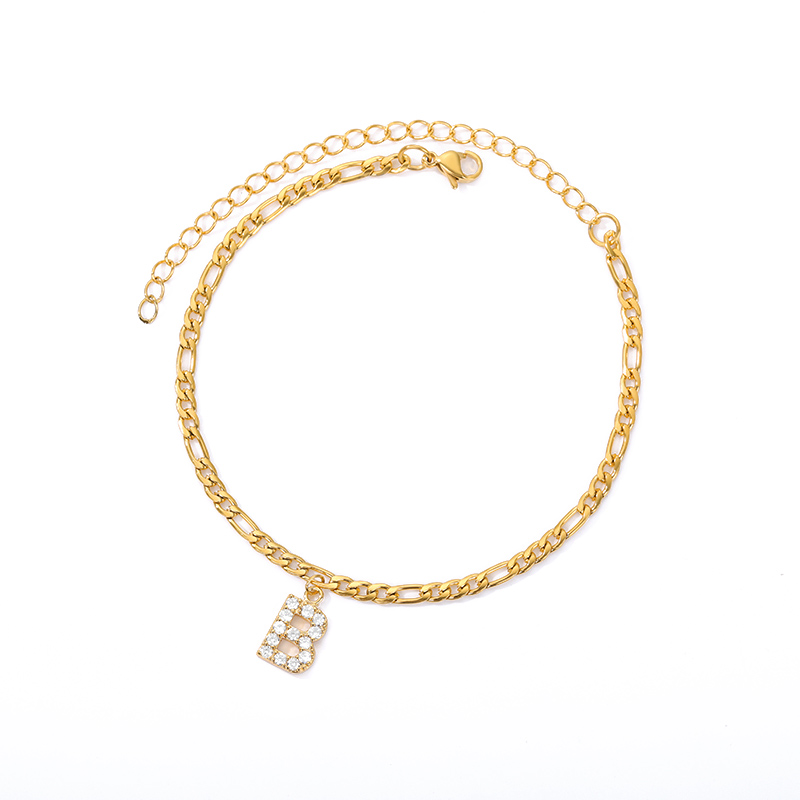 Bracelet de cheville Love Initial - Avec votre initiale