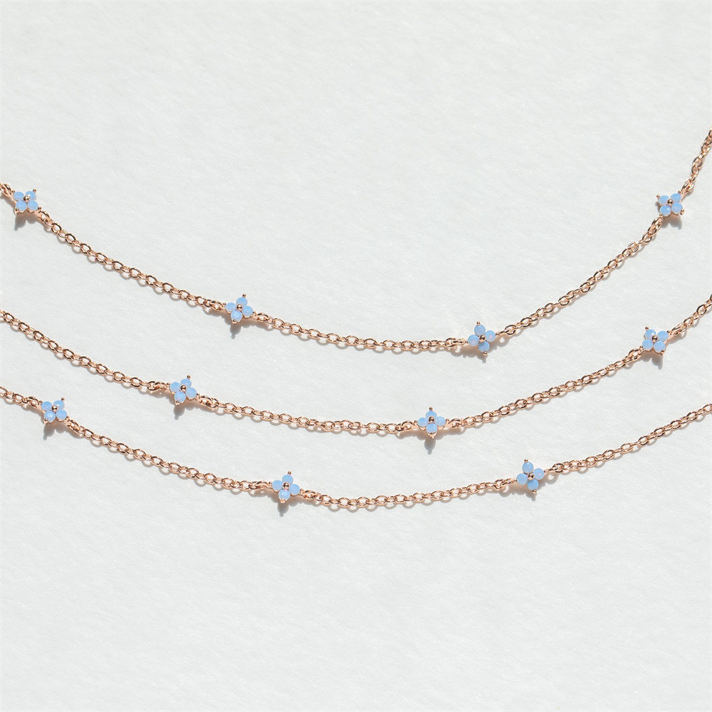 Collier Incrusté Klee CZ - Collier Fleur