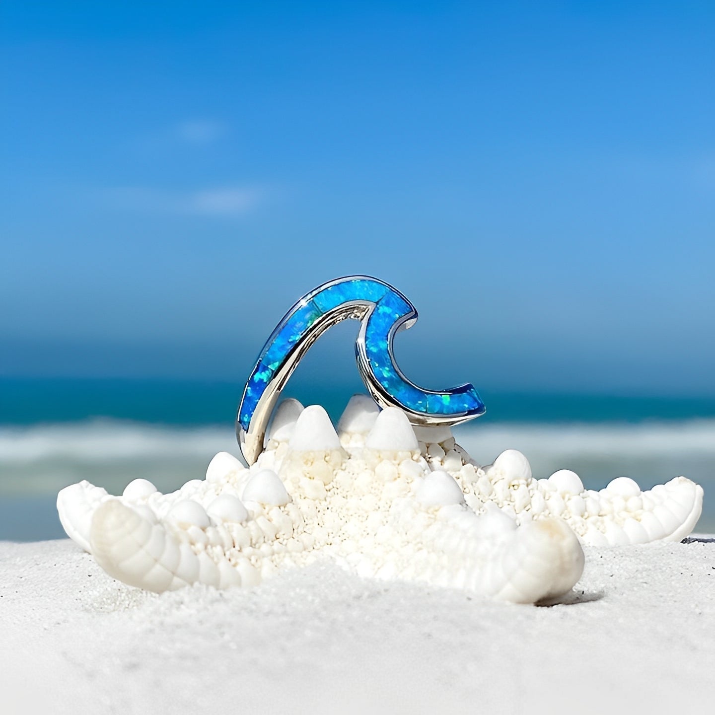 Azula – Bague Murmure de Vague avec Opale en Argent