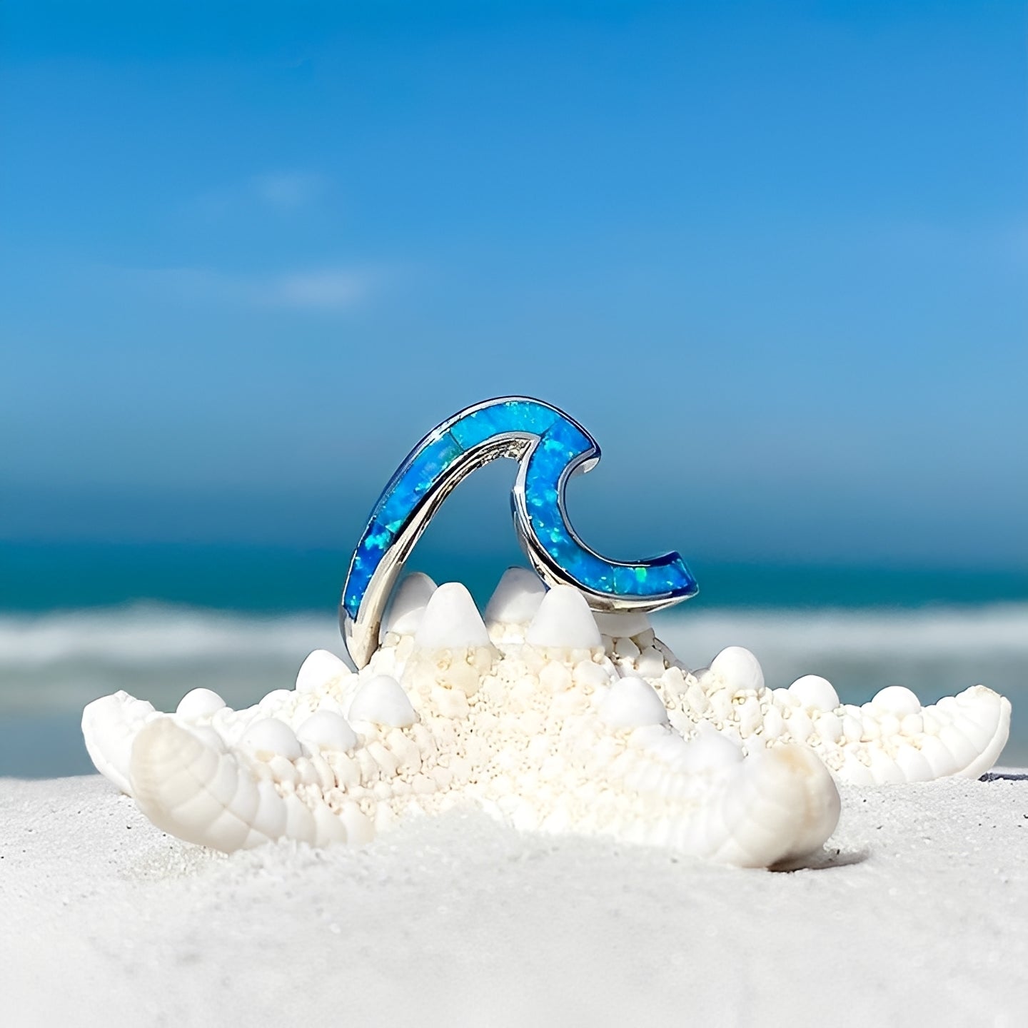 Neri – Bague Vague Argent & Opale
