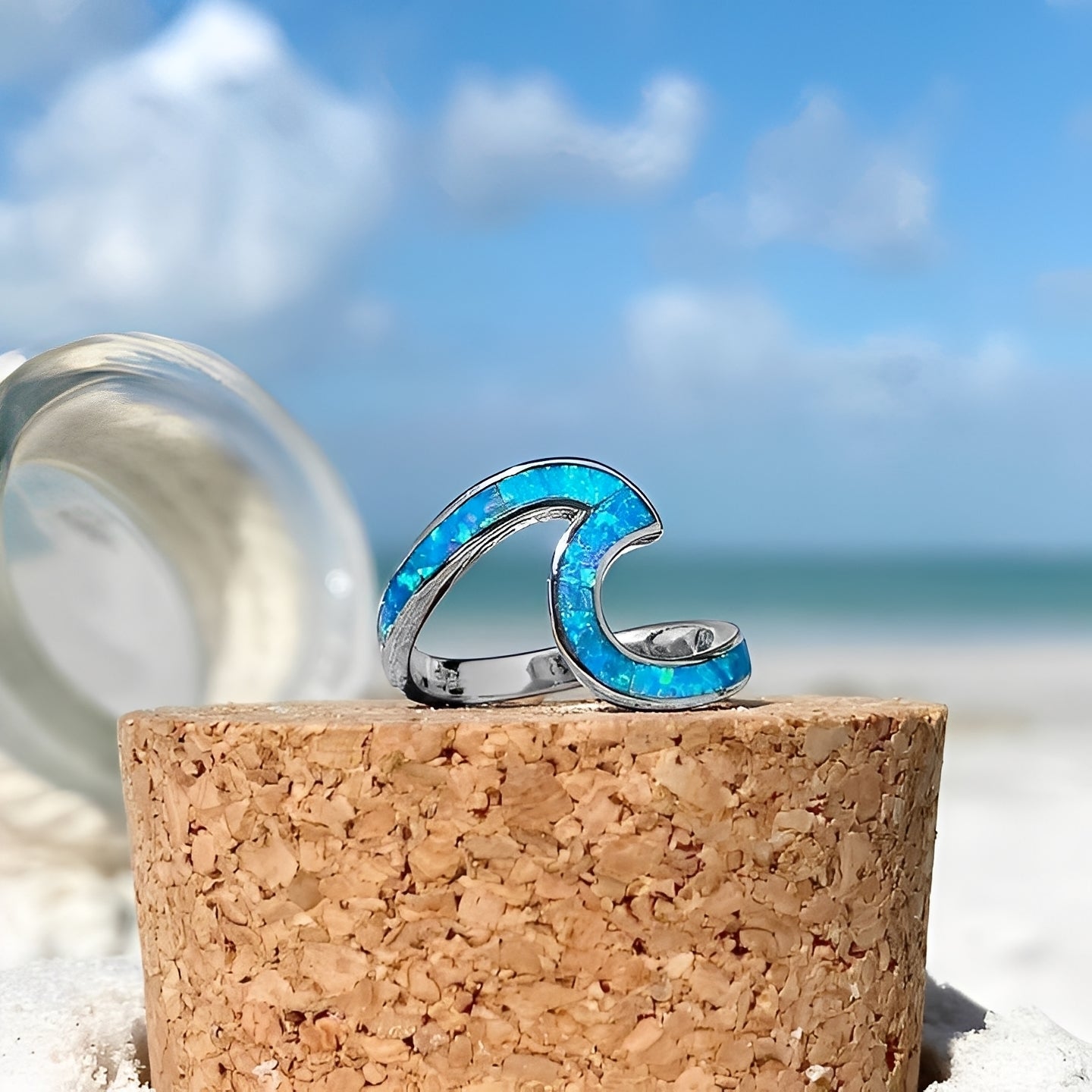 Neri – Bague Vague Argent & Opale