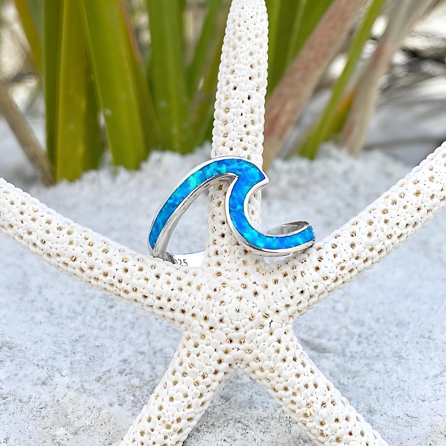 Azula – Bague Murmure de Vague avec Opale en Argent