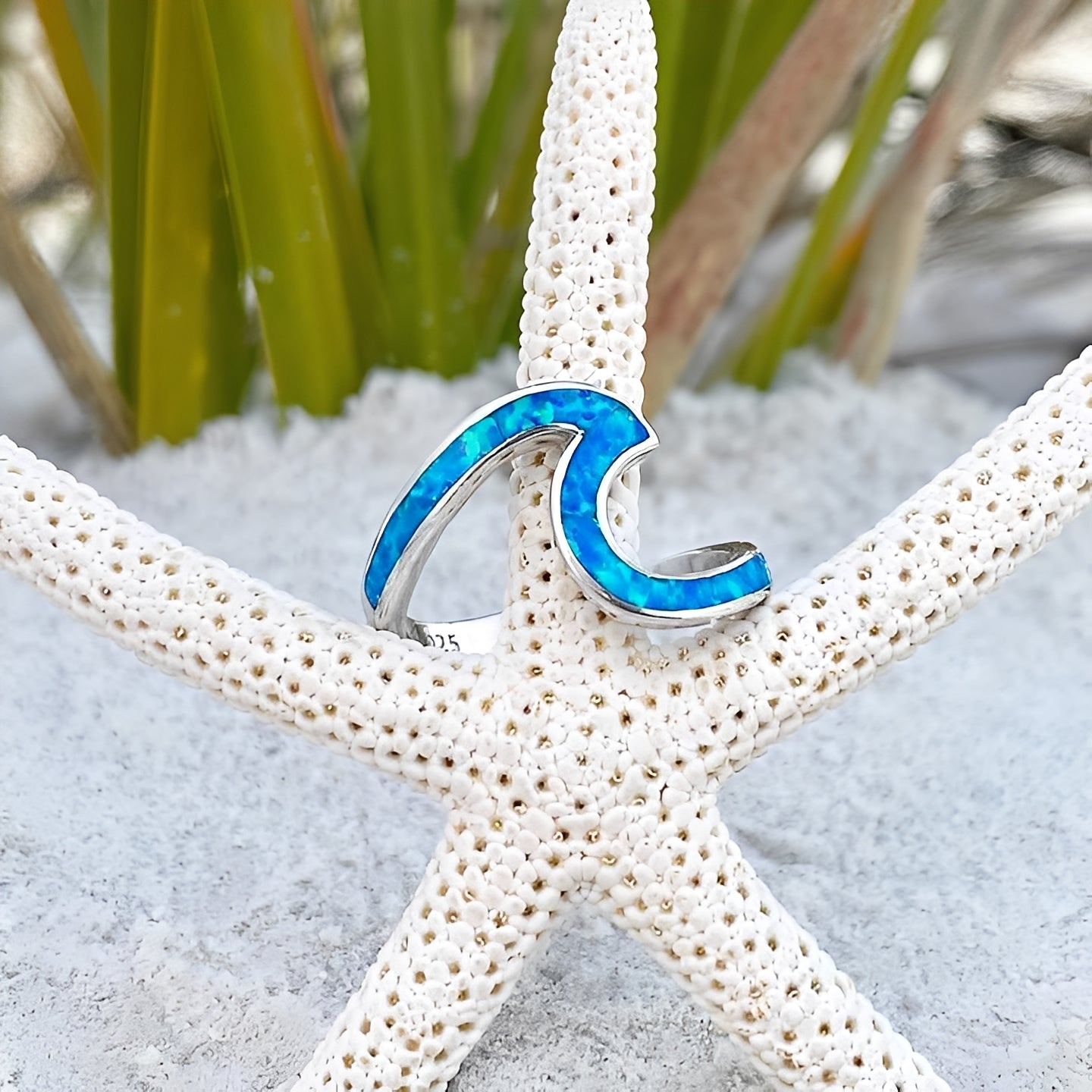 Neri – Bague Vague Argent & Opale