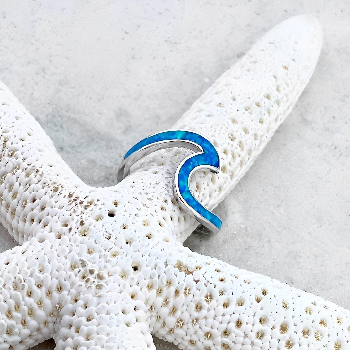 Neri – Bague Vague Argent & Opale