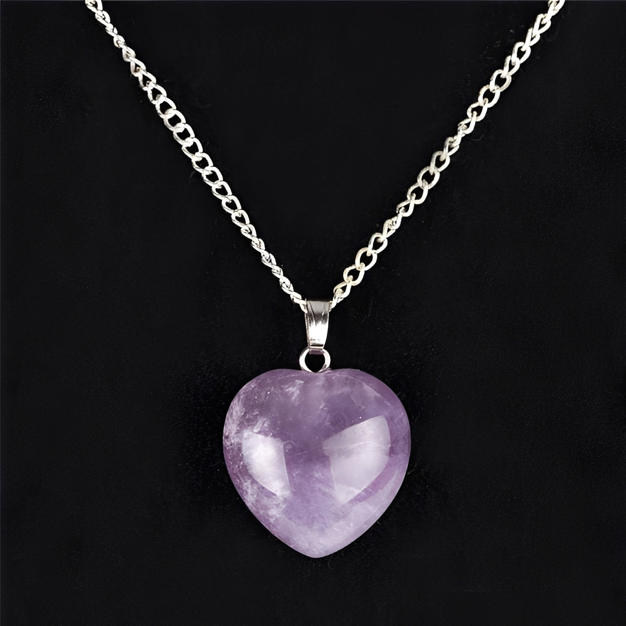 Alma – Collier Cœur en Cristal Naturel