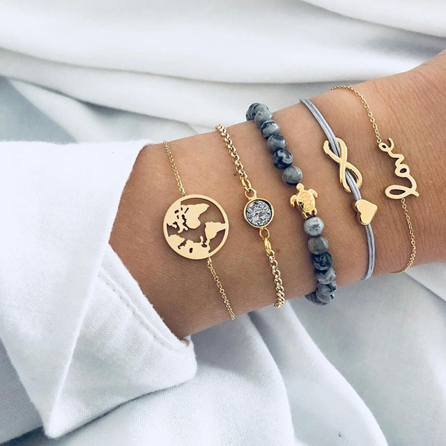 Alora – Coffret Raffiné de Bracelets Lime