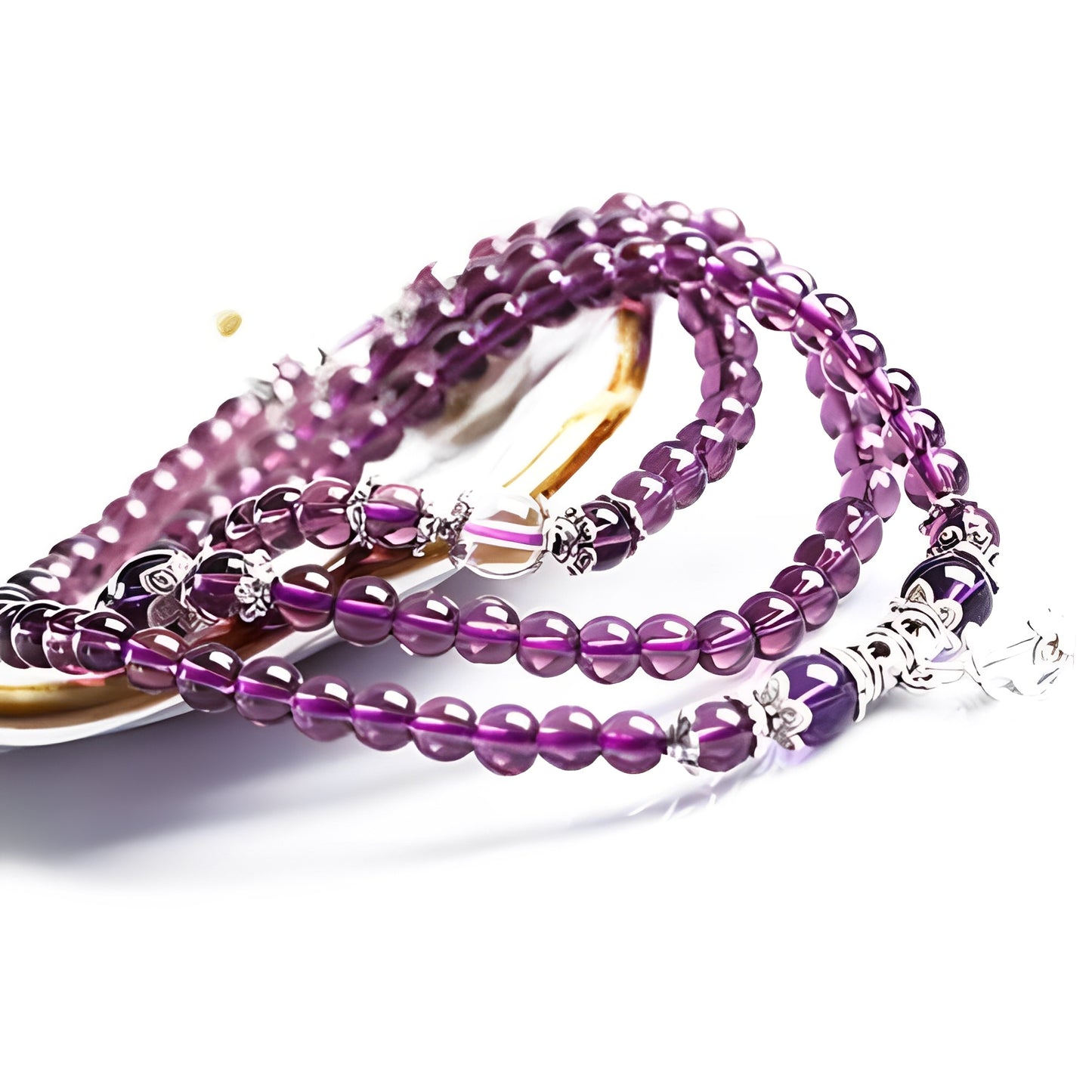 Mia – Bracelet & Collier Spirituel Améthyste