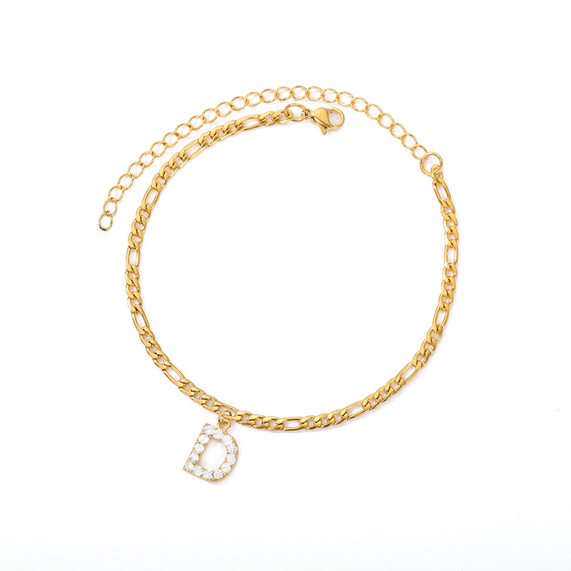 Bracelet de cheville Love Initial - Avec votre initiale