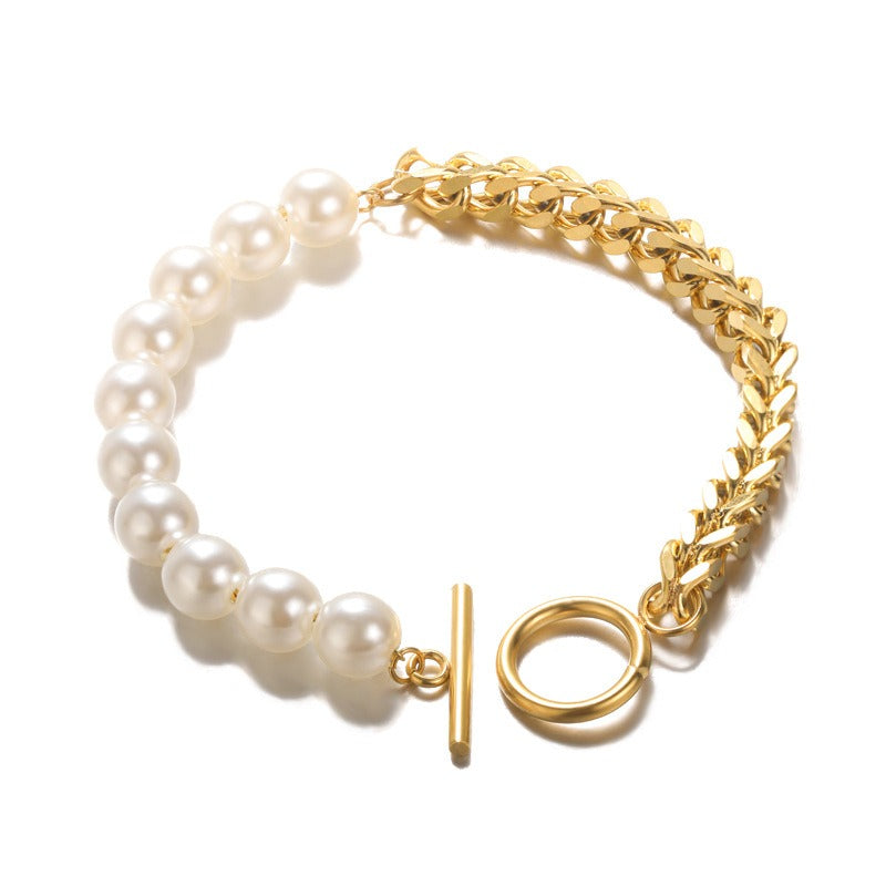 Cassia – Bracelet Doré Élégant à Perles