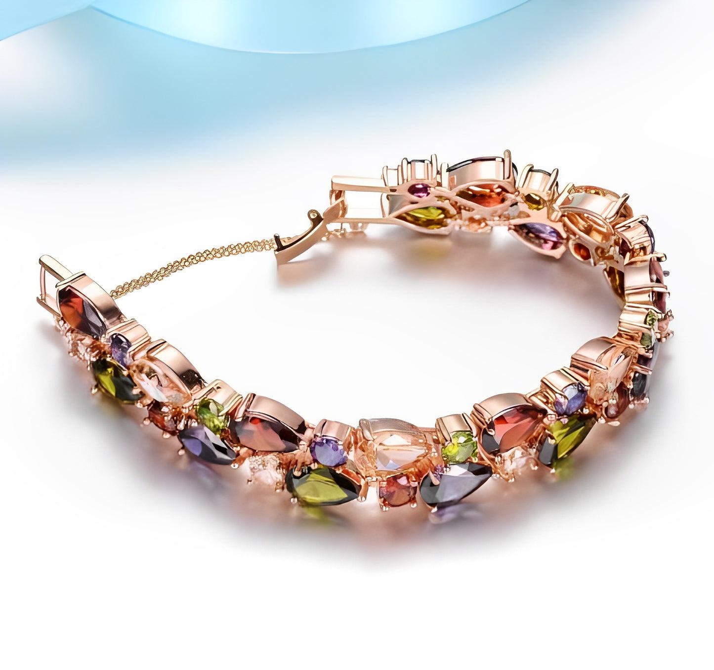 Cherilyn – Bracelet Multicolore en Or Rose
