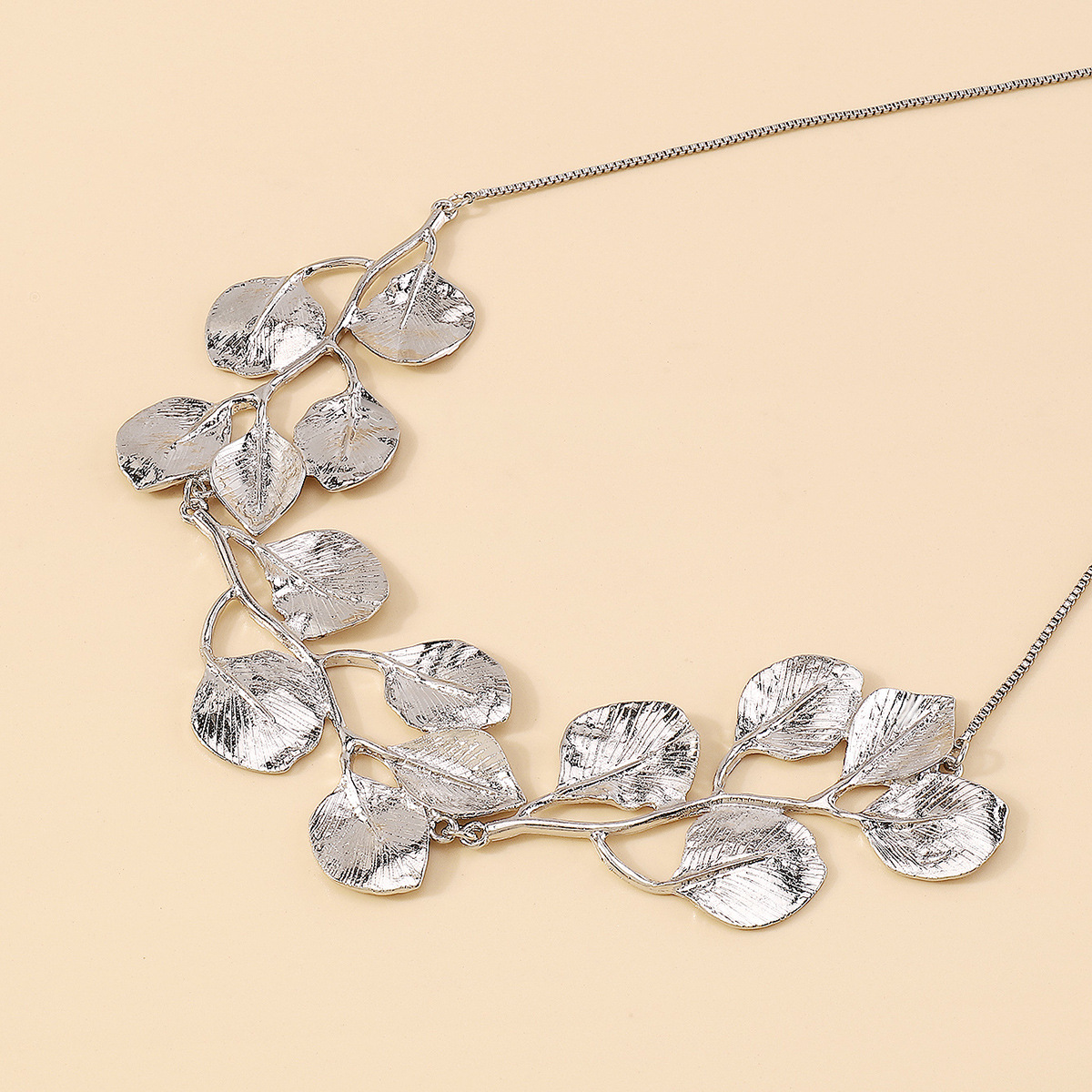 Golden Leaf - Collier vintage en feuille de figuier