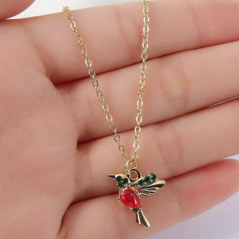 Jada – Collier Colibri en Émail & Zirconium