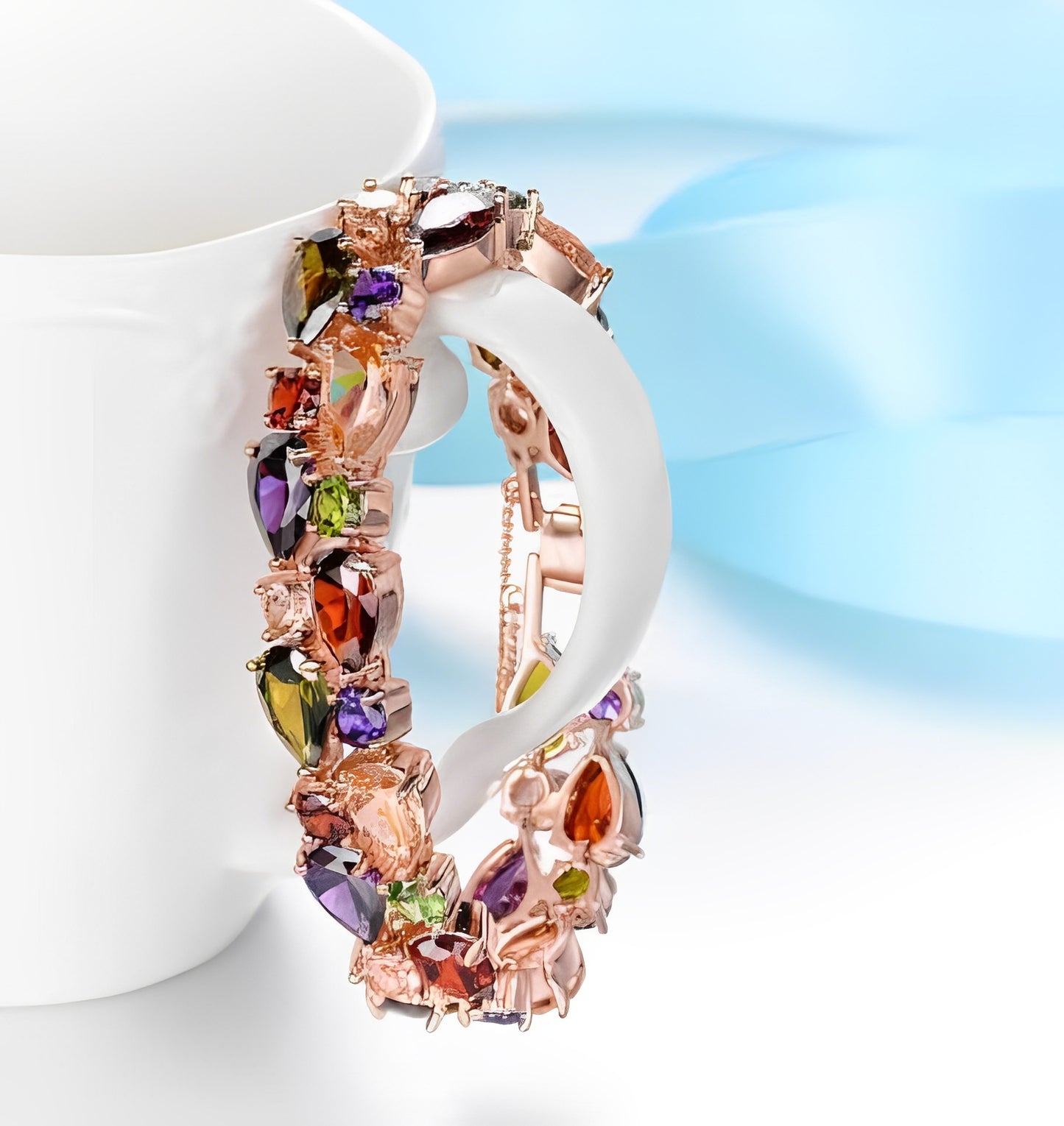 Cherilyn – Bracelet Multicolore en Or Rose