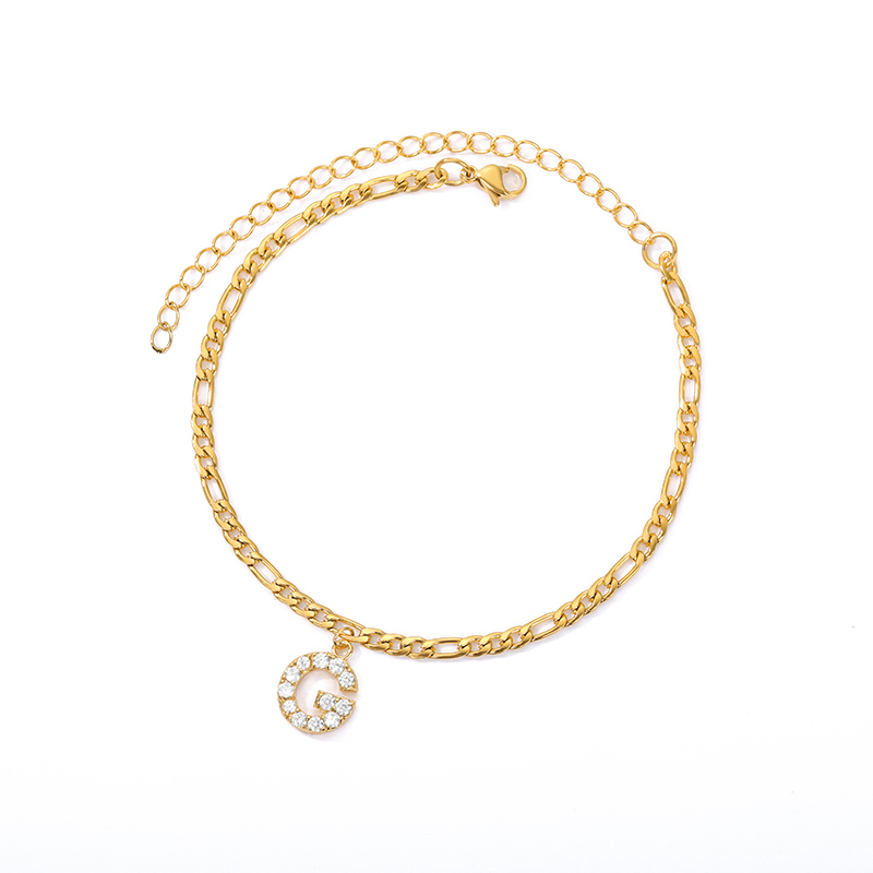 Bracelet de cheville Love Initial - Avec votre initiale